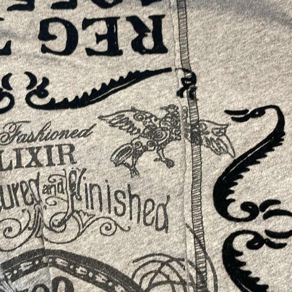 Double D Ranch Top Women Medium Grey Tunic Embellished Rattlesnake long sleeve - Picture 8 of 9